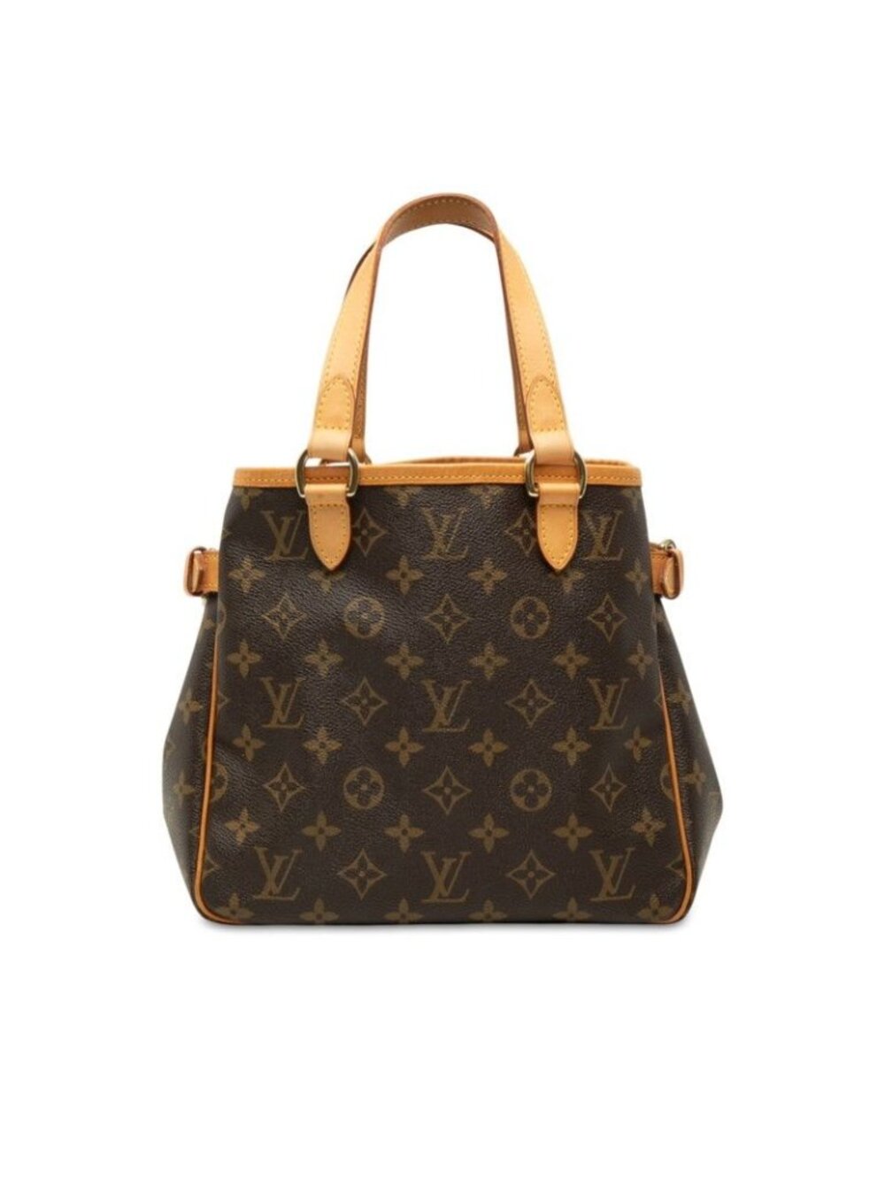 Louis Vuitton Monogram Batignolles Tote Bag Brown Leather